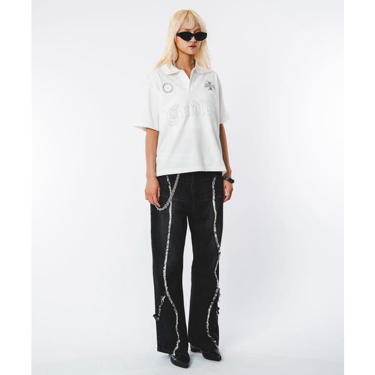 ブリーチグラフィックポロシャツ（SS） | WEGO【MEN】 | 詳細画像34 