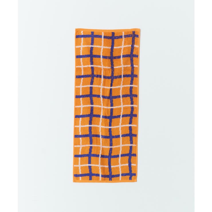 柄1：オレンジチェック | フェイスタオル | WEGO【WOMEN】