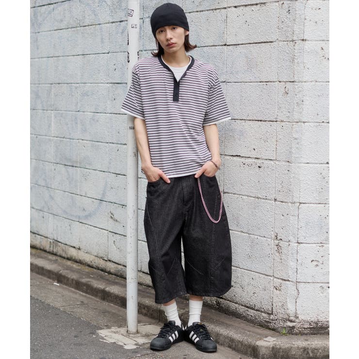 ボーダーヘンリーネックT（SS） | WEGO【MEN】 | 詳細画像2 