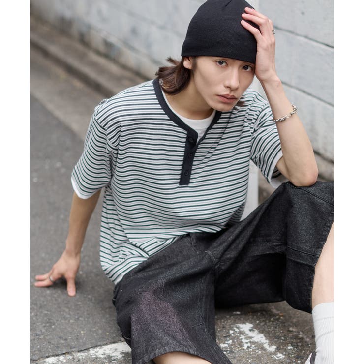 ボーダーヘンリーネックT（SS） | WEGO【MEN】 | 詳細画像10 