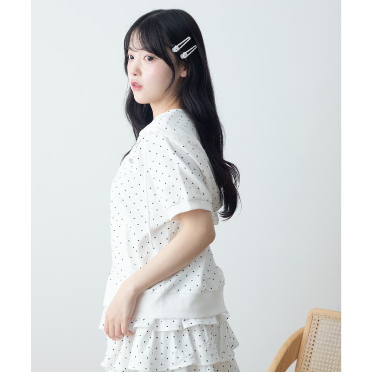 レースパイピング半袖パーカー | WEGO【WOMEN】 | 詳細画像18 