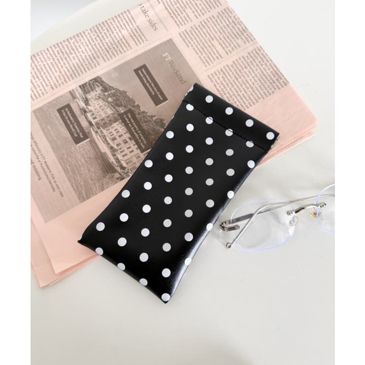ブラック | PUドットアイウェアケース | WEGO【WOMEN】