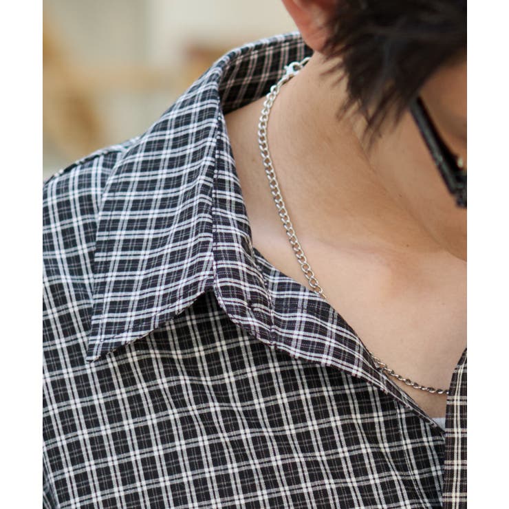 クロップドSSマイクロチェックシャツ | WEGO【MEN】 | 詳細画像3 