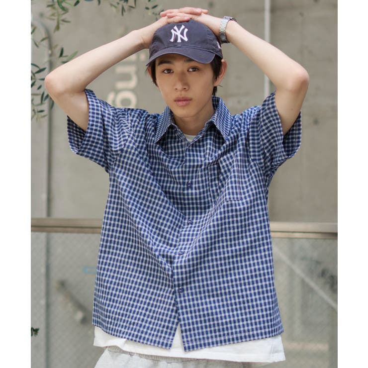 クロップドSSマイクロチェックシャツ | WEGO【MEN】 | 詳細画像7 