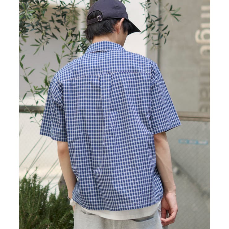 クロップドSSマイクロチェックシャツ | WEGO【MEN】 | 詳細画像9 