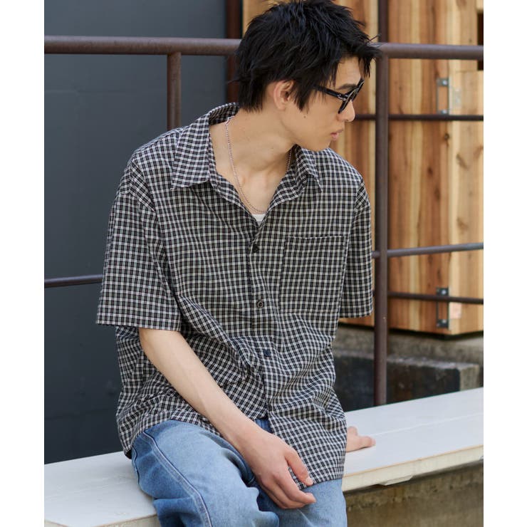クロップドSSマイクロチェックシャツ | WEGO【MEN】 | 詳細画像13 