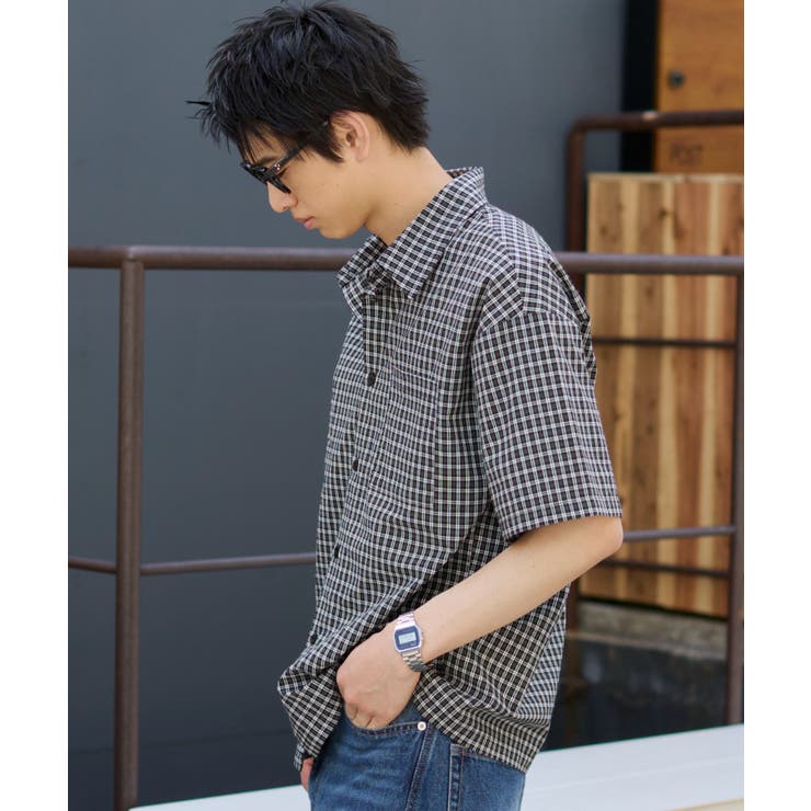 クロップドSSマイクロチェックシャツ | WEGO【MEN】 | 詳細画像15 