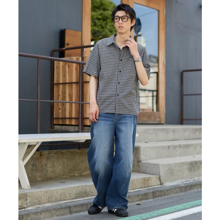 クロップドSSマイクロチェックシャツ | WEGO【MEN】 | 詳細画像17 