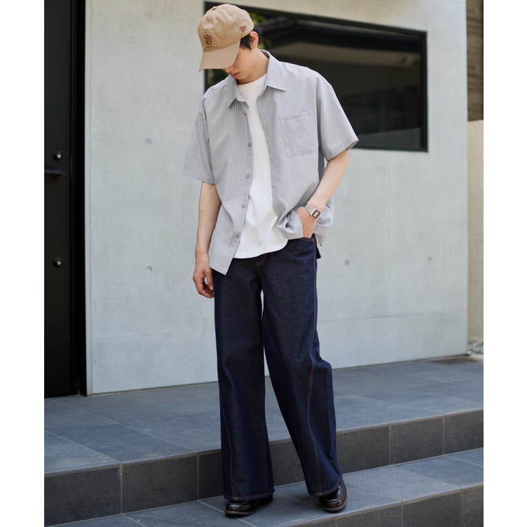 クロップドSSサッカーストライプシャツ | WEGO【MEN】 | 詳細画像3 