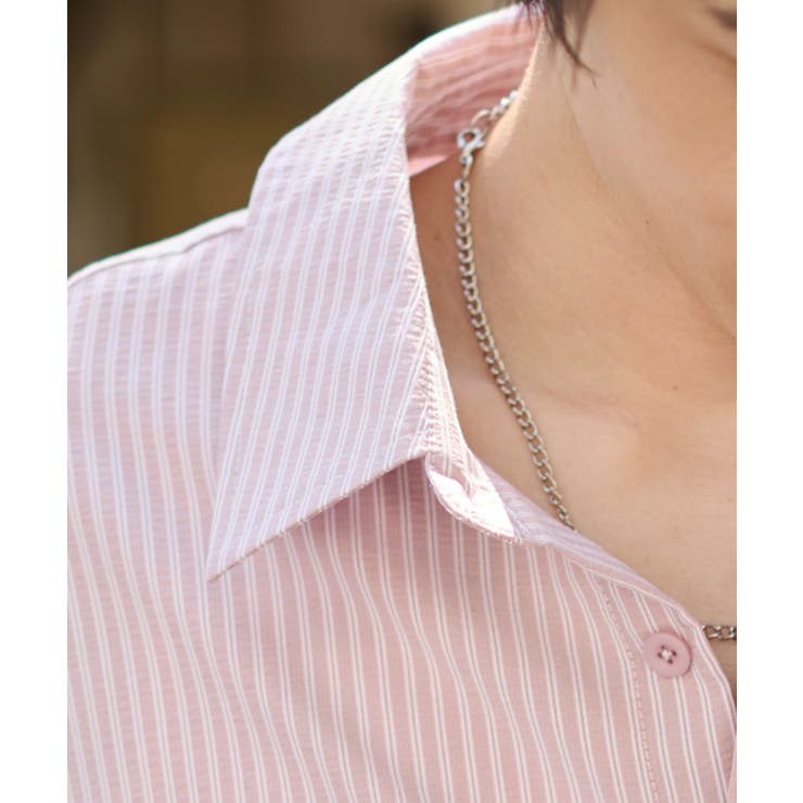 クロップドSSサッカーストライプシャツ | WEGO【MEN】 | 詳細画像4 
