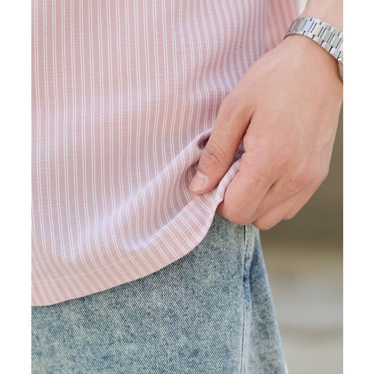 クロップドSSサッカーストライプシャツ | WEGO【MEN】 | 詳細画像7 