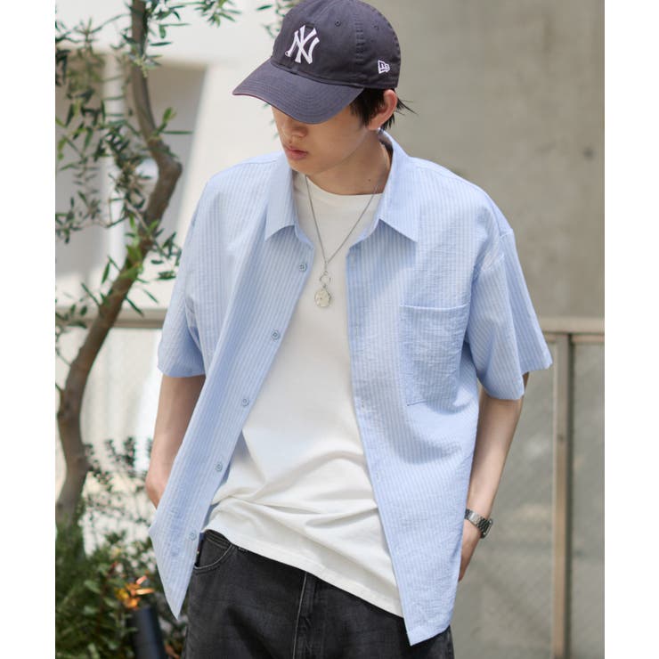 クロップドSSサッカーストライプシャツ | WEGO【MEN】 | 詳細画像8 