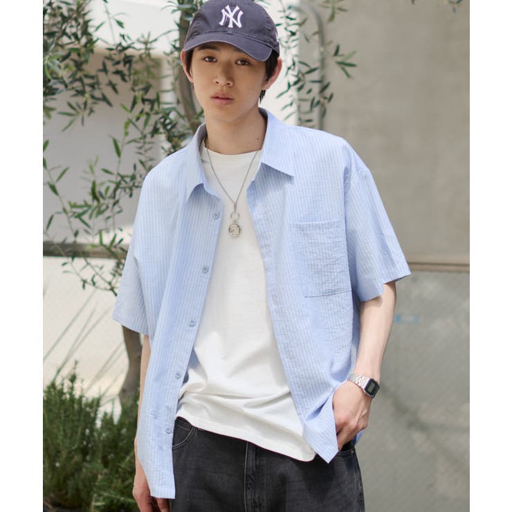 クロップドSSサッカーストライプシャツ | WEGO【MEN】 | 詳細画像9 
