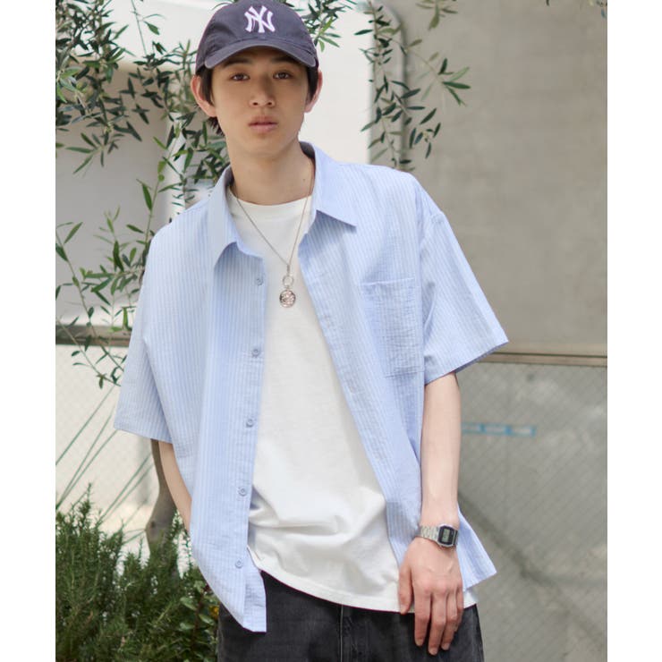 クロップドSSサッカーストライプシャツ | WEGO【MEN】 | 詳細画像11 