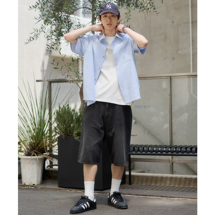 クロップドSSサッカーストライプシャツ | WEGO【MEN】 | 詳細画像12 