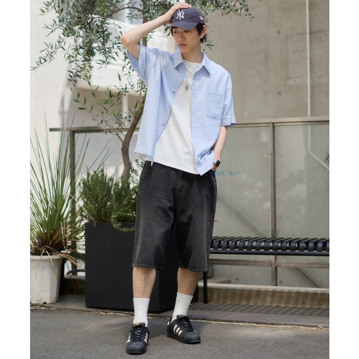 クロップドSSサッカーストライプシャツ | WEGO【MEN】 | 詳細画像13 