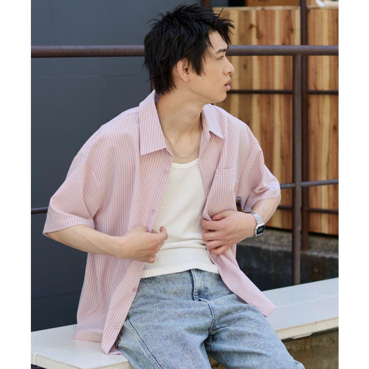 クロップドSSサッカーストライプシャツ | WEGO【MEN】 | 詳細画像18 