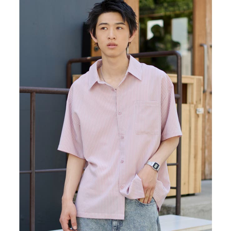 クロップドSSサッカーストライプシャツ | WEGO【MEN】 | 詳細画像19 