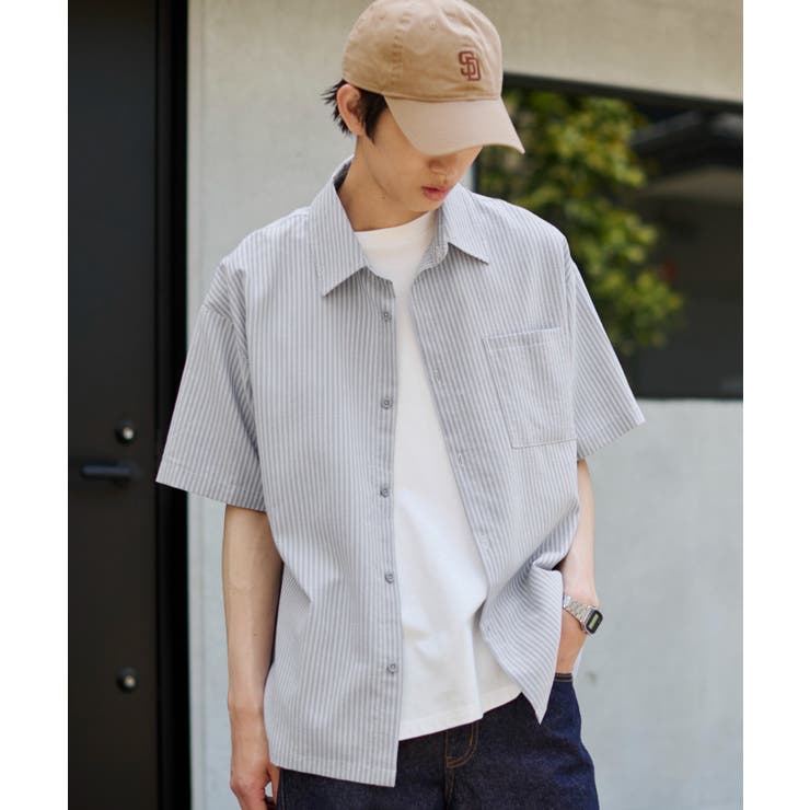 クロップドSSサッカーストライプシャツ | WEGO【MEN】 | 詳細画像22 