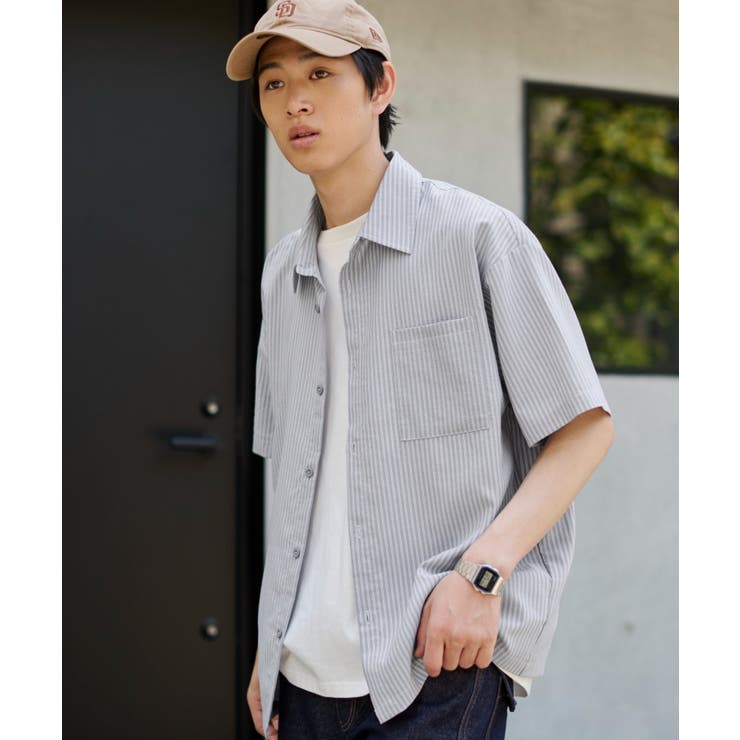 クロップドSSサッカーストライプシャツ | WEGO【MEN】 | 詳細画像23 