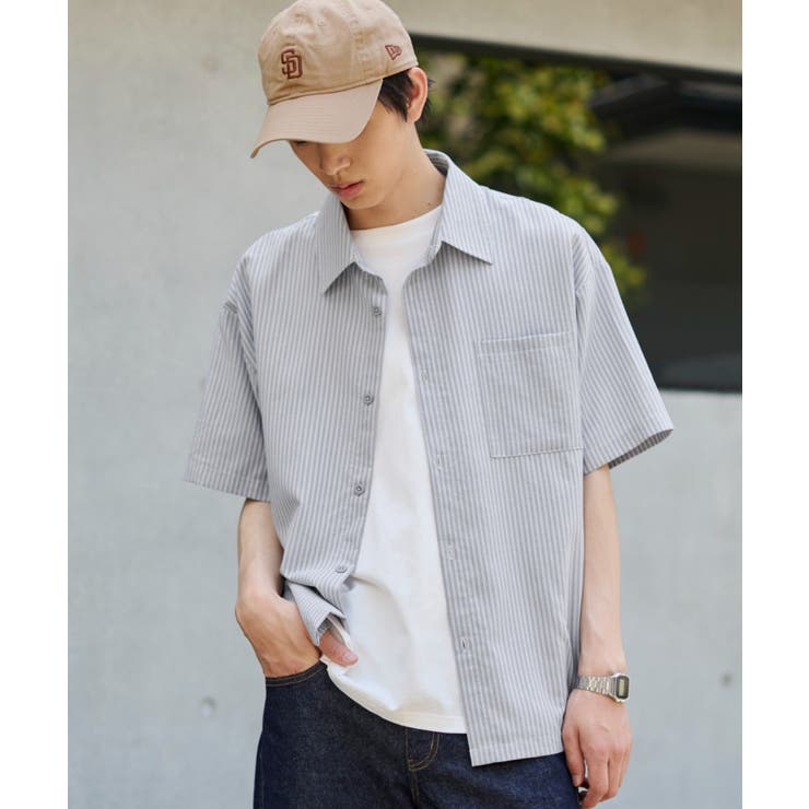 クロップドSSサッカーストライプシャツ | WEGO【MEN】 | 詳細画像26 