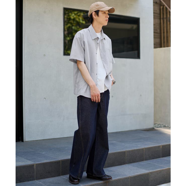 クロップドSSサッカーストライプシャツ | WEGO【MEN】 | 詳細画像27 