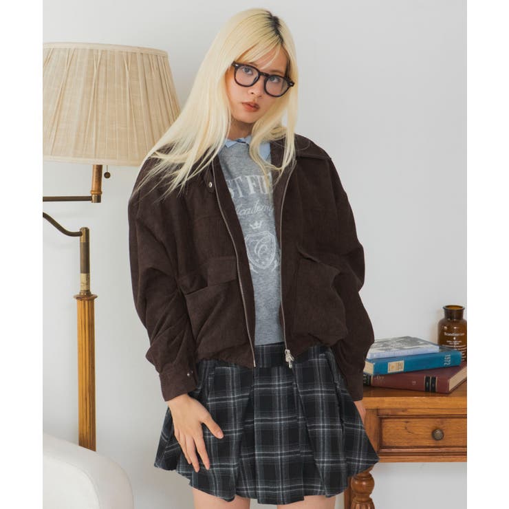 ブラウン | コーデュロイショートジャケット | WEGO【WOMEN】