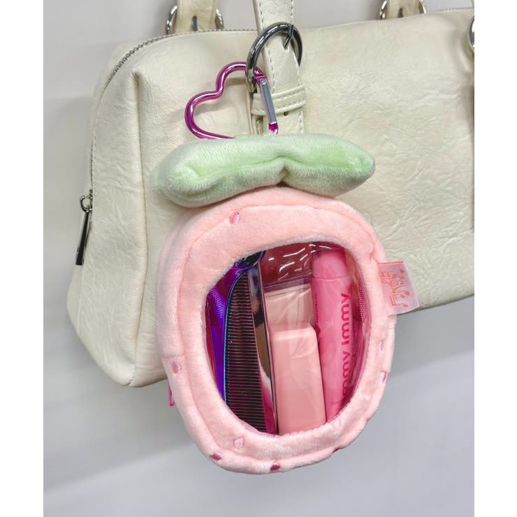 ピンク | クリアウィンドウストロベリーポーチ | WEGO【WOMEN】