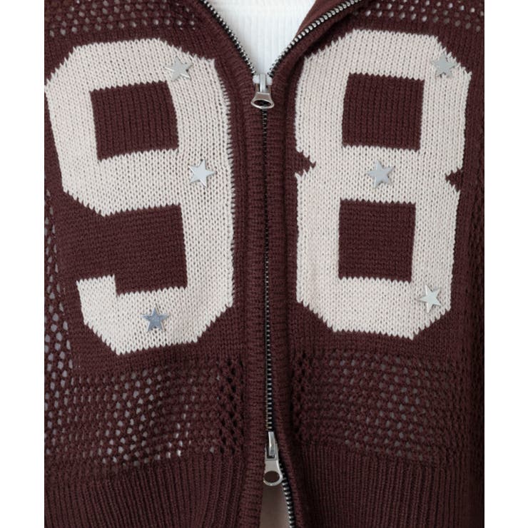ナンバリングメッシュニットパーカー | WEGO【WOMEN】 | 詳細画像5 