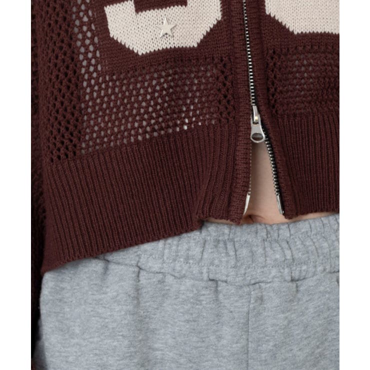 ナンバリングメッシュニットパーカー | WEGO【WOMEN】 | 詳細画像7 