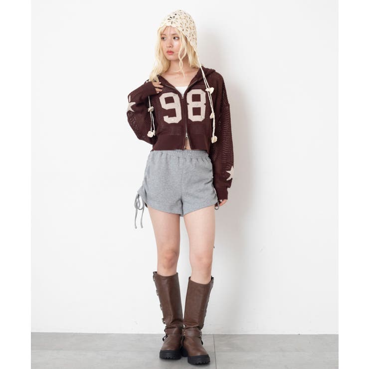 ナンバリングメッシュニットパーカー | WEGO【WOMEN】 | 詳細画像13 
