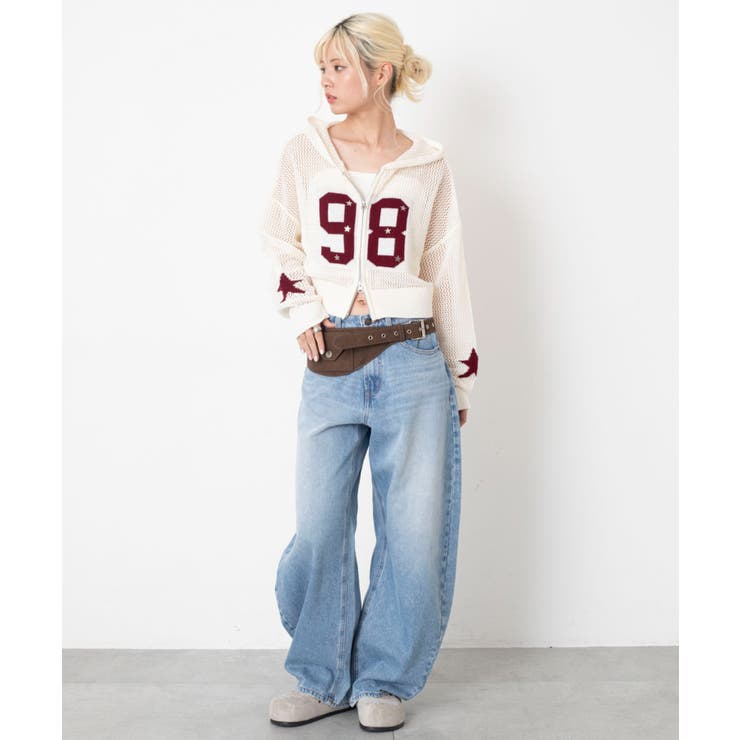 ナンバリングメッシュニットパーカー | WEGO【WOMEN】 | 詳細画像17 
