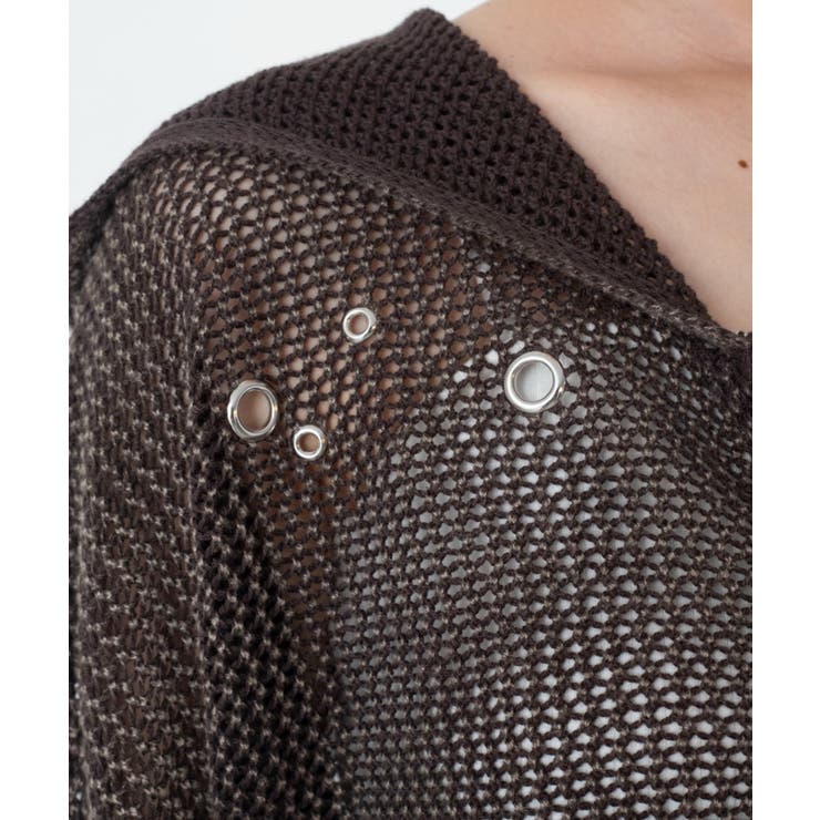ハトメメッシュニットショートパーカー | WEGO【WOMEN】 | 詳細画像5 