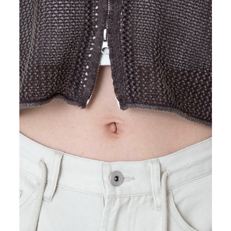 ハトメメッシュニットショートパーカー | WEGO【WOMEN】 | 詳細画像6 