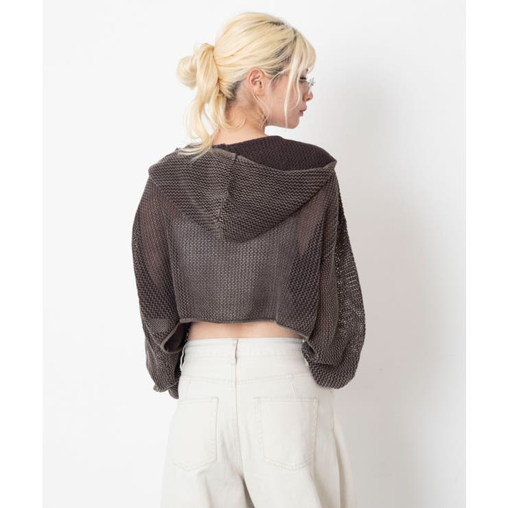 ハトメメッシュニットショートパーカー | WEGO【WOMEN】 | 詳細画像12 