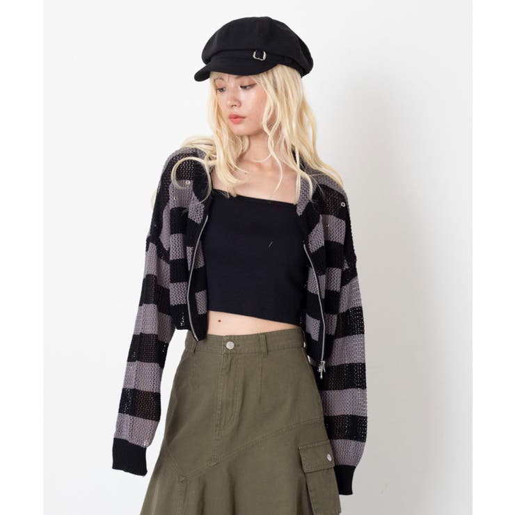 ハトメメッシュニットショートパーカー | WEGO【WOMEN】 | 詳細画像15 