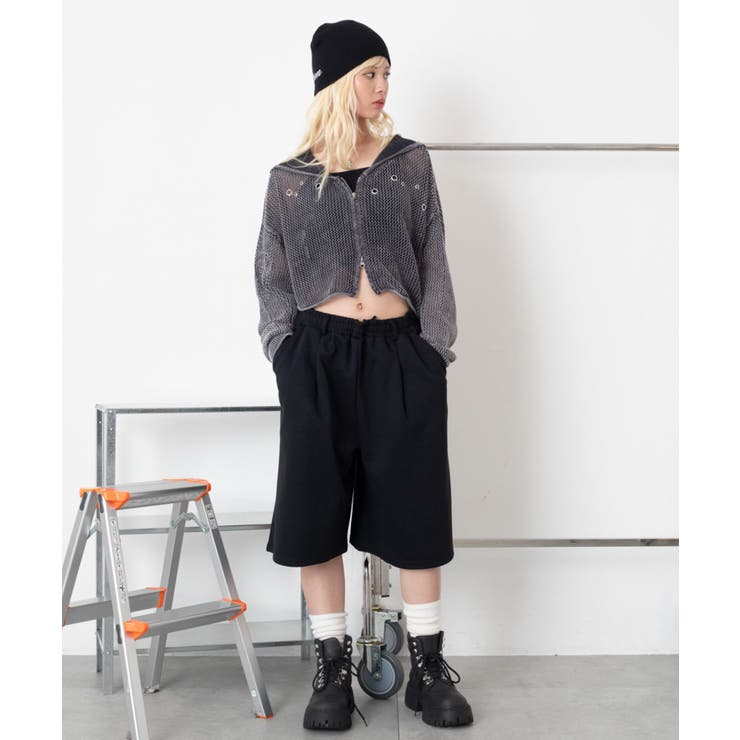ハトメメッシュニットショートパーカー | WEGO【WOMEN】 | 詳細画像24 