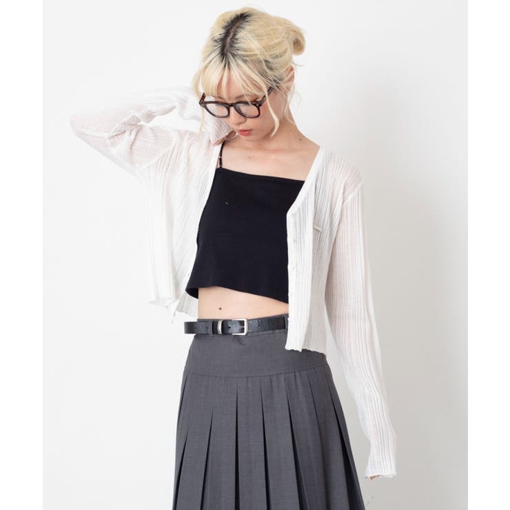 シアースパンコールカーディガン | WEGO【WOMEN】 | 詳細画像9 