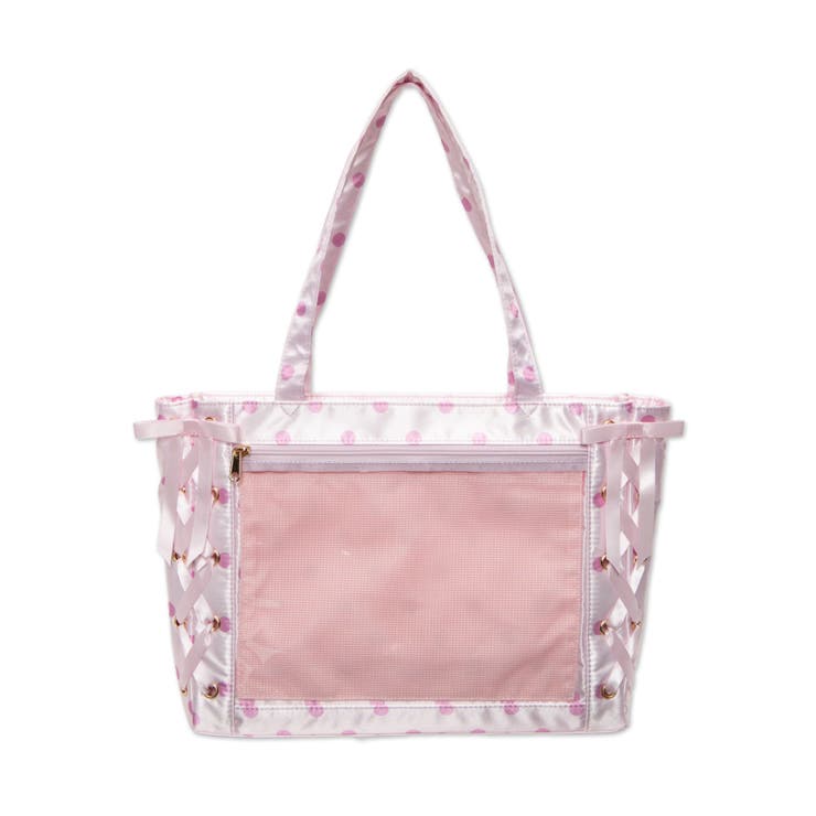 Lピンク | ポルカドットレースアップ痛バッグS | WEGO【WOMEN】