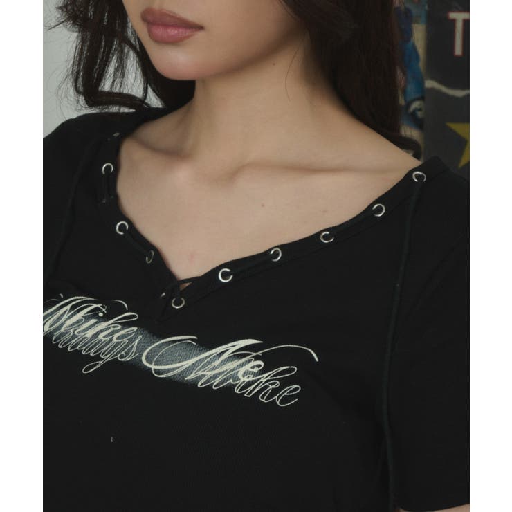 ハトメグラフィックストリングトップ | WEGO【WOMEN】 | 詳細画像3 