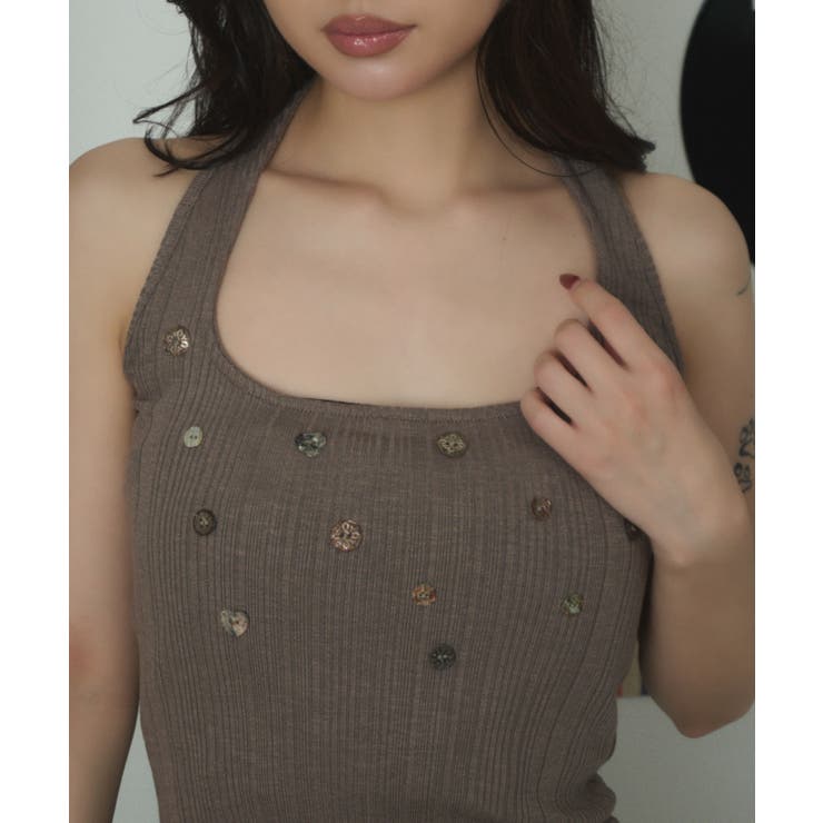 デザインボタンホルターキャミ | WEGO【WOMEN】 | 詳細画像3 