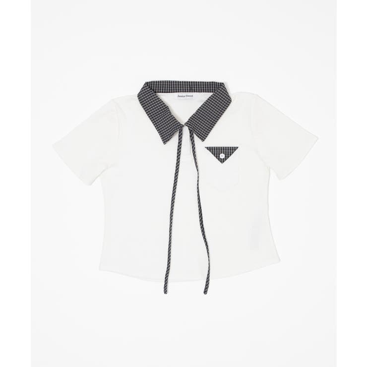 チェックキリカエリボンタイTシャツ | WEGO【WOMEN】 | 詳細画像18 