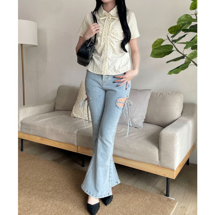 ギャザーデザインシャツ | WEGO【WOMEN】 | 詳細画像2 