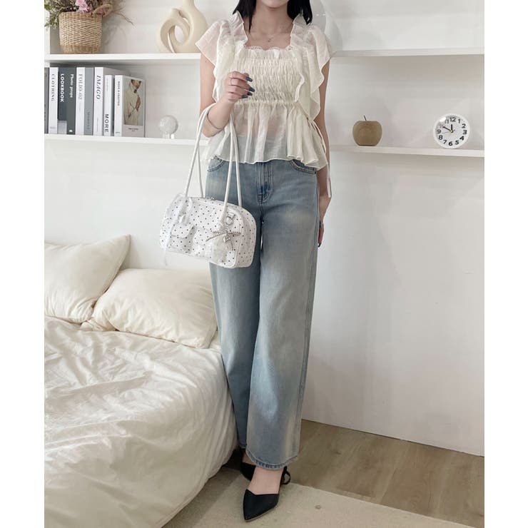 シャーリングシアーブラウス | WEGO【WOMEN】 | 詳細画像2 
