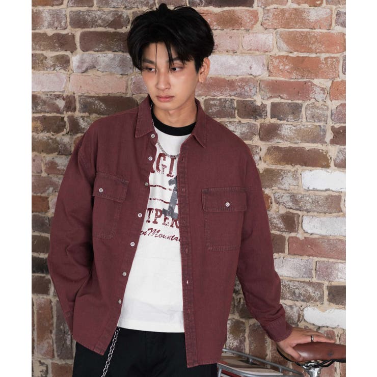 レッドソノタ | カラーデニムシャツ(LS) | WEGO【MEN】
