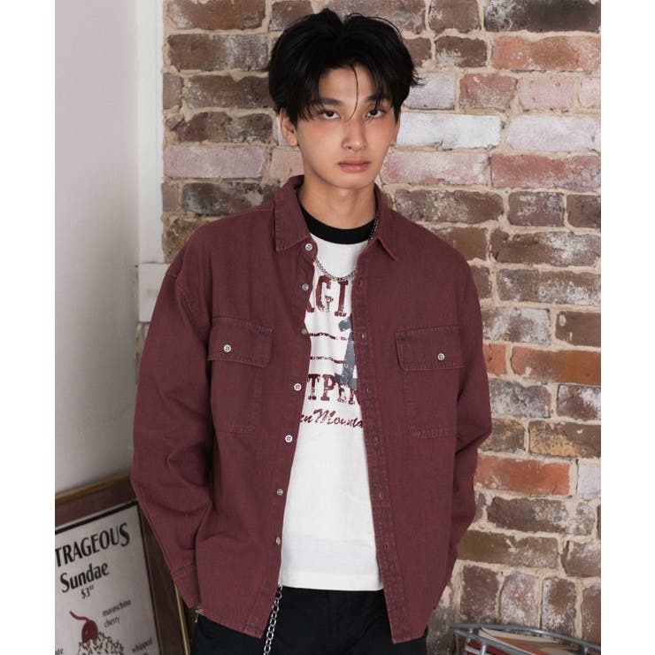 カラーデニムシャツ(LS) | WEGO【MEN】 | 詳細画像8 