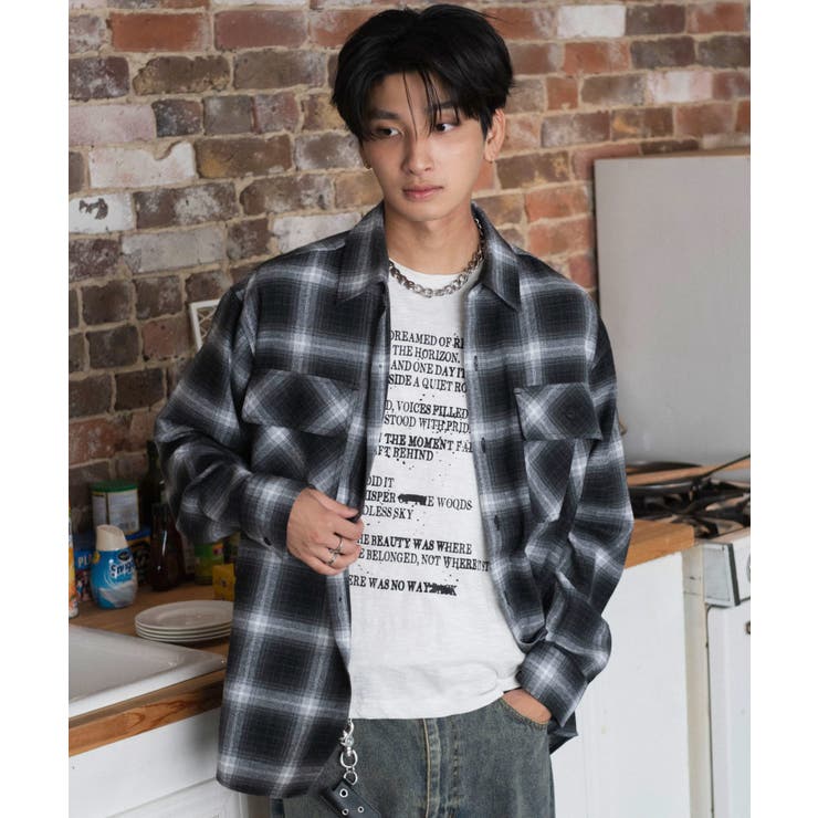 オンブレチェックネルシャツ(LS) | WEGO【MEN】 | 詳細画像12 