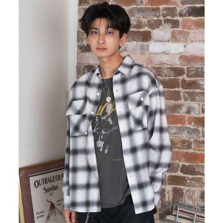 オンブレチェックネルシャツ(LS) | WEGO【MEN】 | 詳細画像17 
