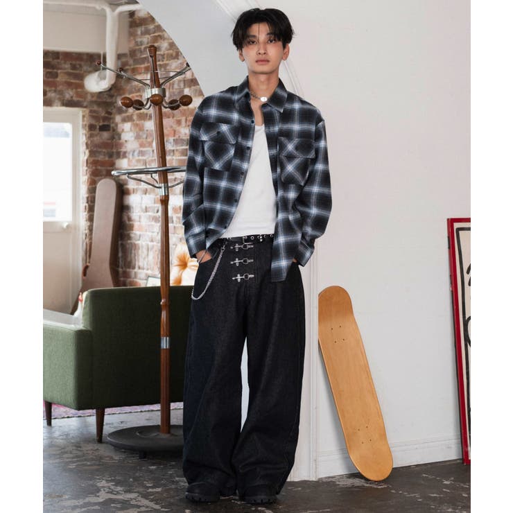 オンブレチェックネルシャツ(LS) | WEGO【MEN】 | 詳細画像39 