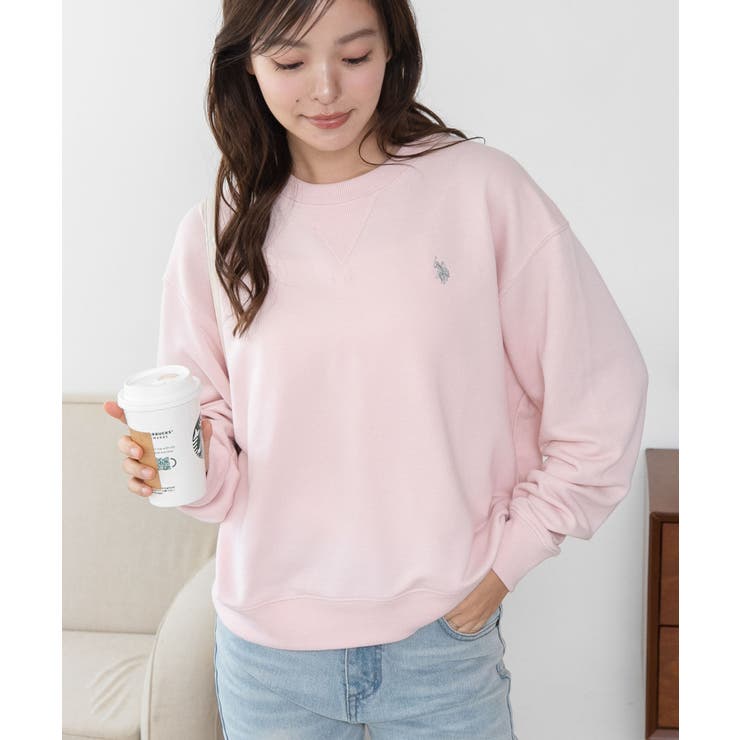Lピンク | 別注U.S.POLO ASSN.Vガゼットプルオーバー | WEGO【WOMEN】